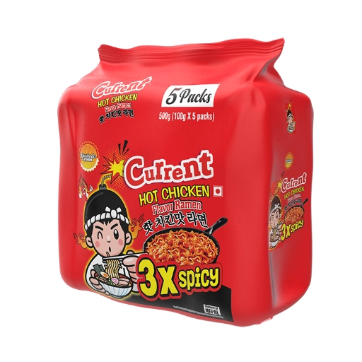 Current 3X Spicy Noodles 100G X 5 Pack (Family Pack)